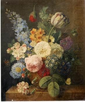 Floral, beautiful classical still life of flowers.040, unknow artist